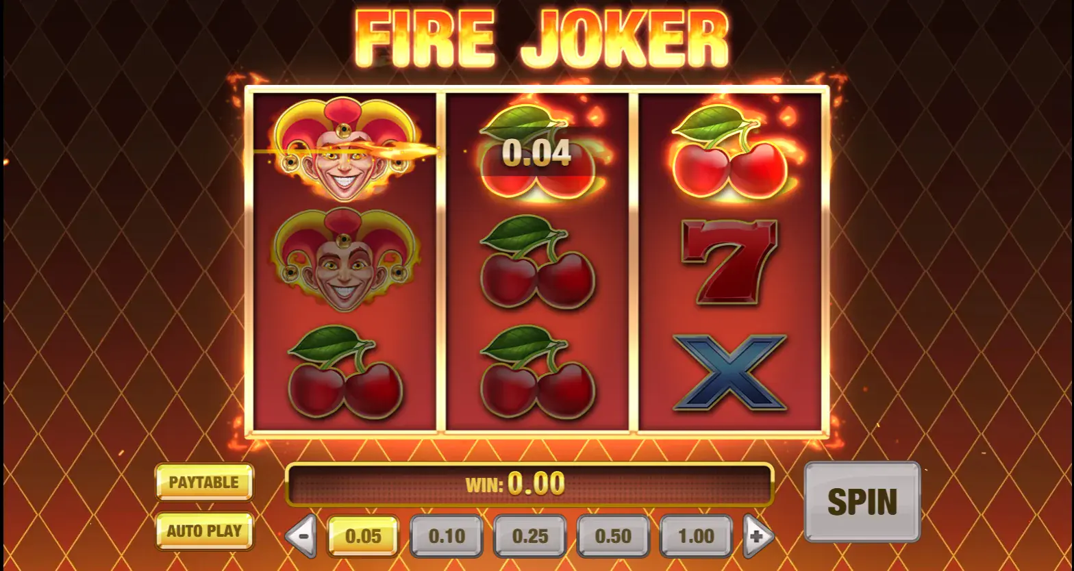 Interfejs demo automatu online: Fire Joker